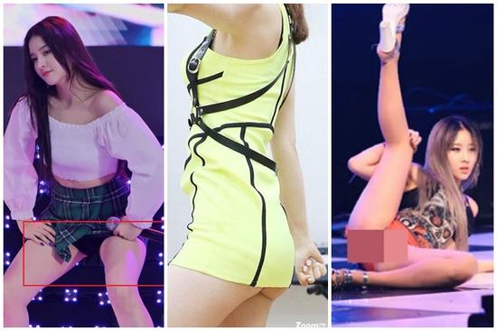 Những pha diện váy ngắn cũn, lộ phần nhạy cảm bị chỉ trích gay gắt của sao Hàn
