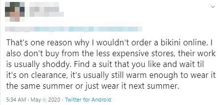 Mua bikini online, cô gái nhận được chiếc quần không đủ che chỗ nhạy cảm-3