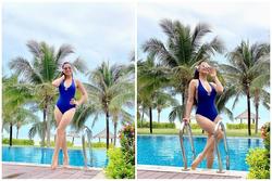 Lâu lâu diện bikini, Thúy Hạnh được siêu mẫu Hà Anh khen ngợi