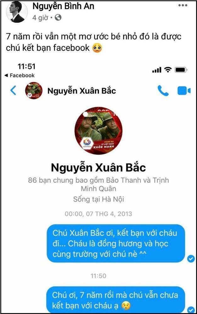 Bình An ngậm ngùi vì chờ 7 năm không được NSƯT Xuân Bắc kết bạn Facebook-1