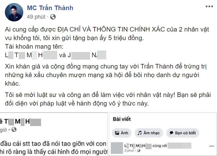 Trấn Thành chỉ đích danh 2 tài khoản vu khống anh sử dụng ma túy, thưởng nóng cho ai tìm ra địa chỉ-4