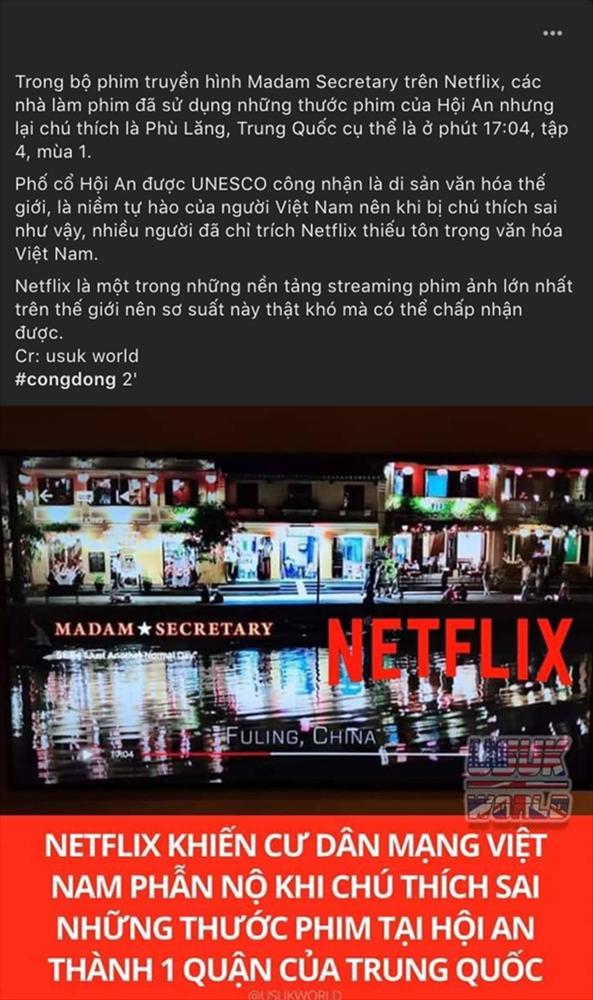 Phim Mỹ trên Netflix gây phẫn nộ khi chú thích Hội An là địa danh Trung Quốc, xâm phạm chủ quyền nghiêm trọng!-1