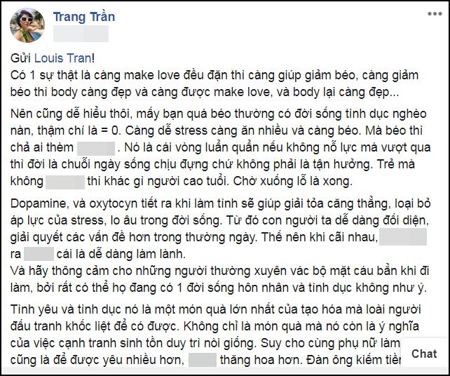 Trang Trần viết tâm thư chăn gối, hội độc thân - thừa cân đọc xong có mà ngượng chín mặt-1