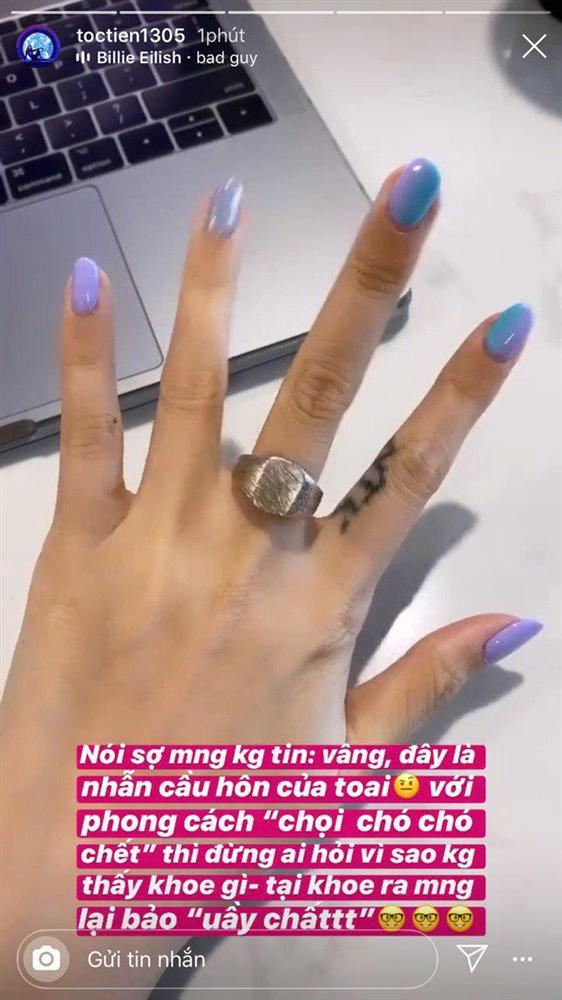 Tóc Tiên lần đầu hé lộ nhẫn cầu hôn của Hoàng Touliver: Thế nào mà chủ nhân bảo chẳng dám khoe bấy lâu nay?-2