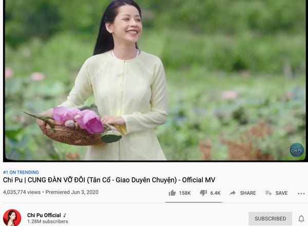 Bị chê hát dở ẹc, Chi Pu vẫn là người sở hữu MV solo đạt #1 Trending Youtube nhiều nhất V-pop-2