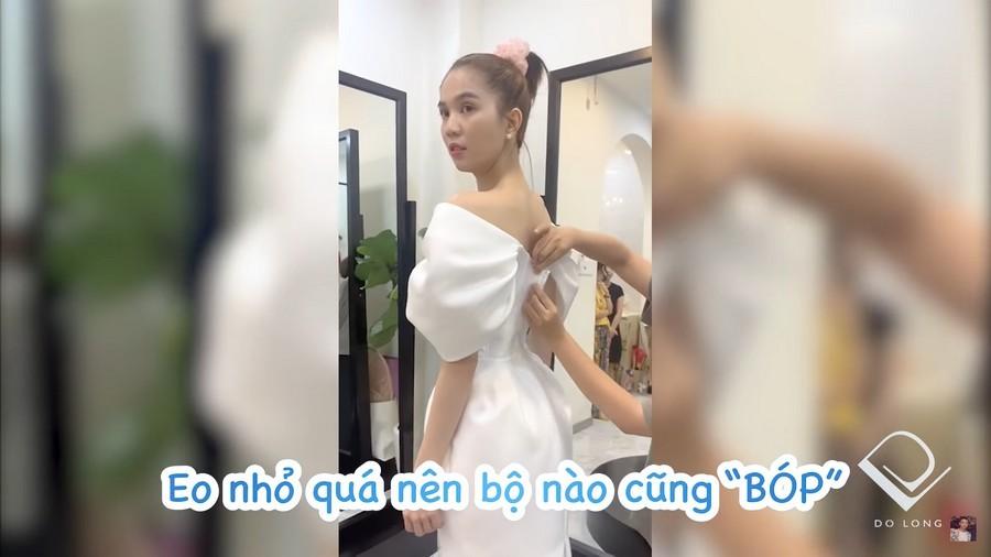 Ngọc Trinh không thèm mặc nội y nên liên tục hớ hênh khi thử đầm xẻ táo bạo-1