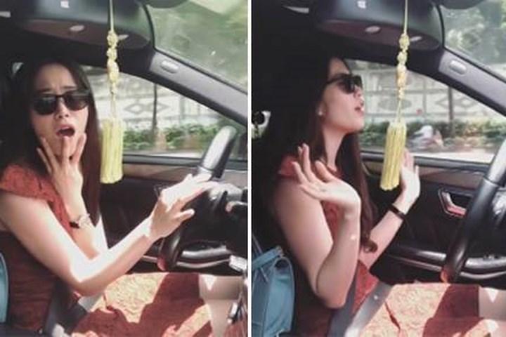 Quang Trung bỏ tay khỏi vô lăng khi đang lái xe-7