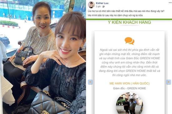 Hari Won nổi đóa vì mẹ ruột bị lợi dụng, phủ nhận thông tin có nhiều nhà