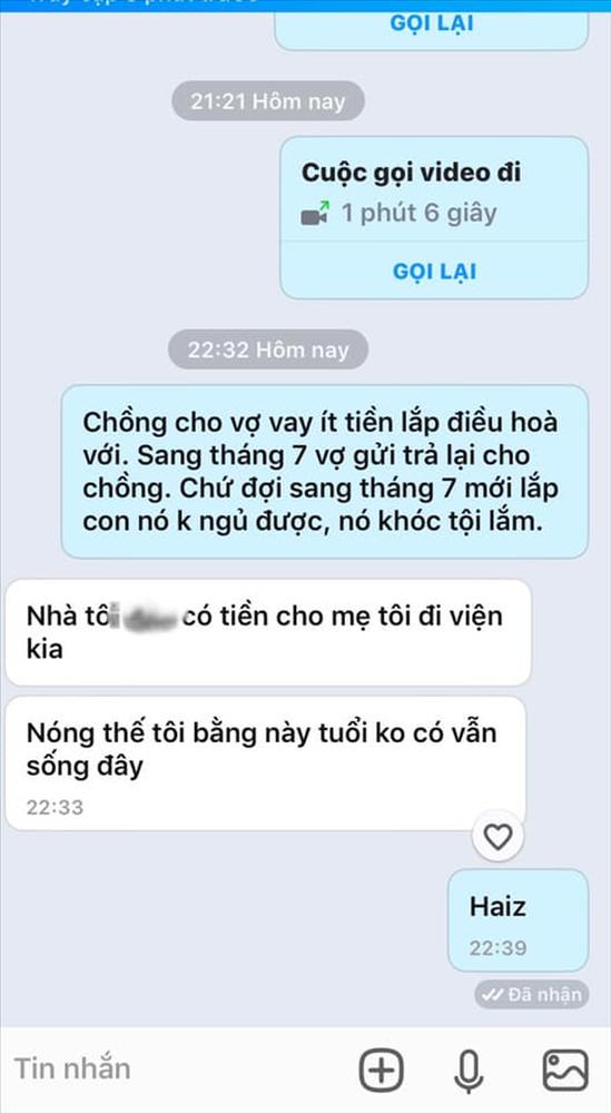 Vợ vay tiền chồng mua điều hòa cho con lại bị mắng thậm tệ và màn đáp trả-2