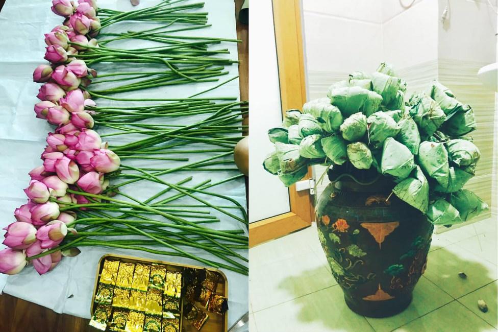 Tìm về phong vị thanh tao của đất Hà Thành qua cách làm và ướp trà sen Tây Hồ-3