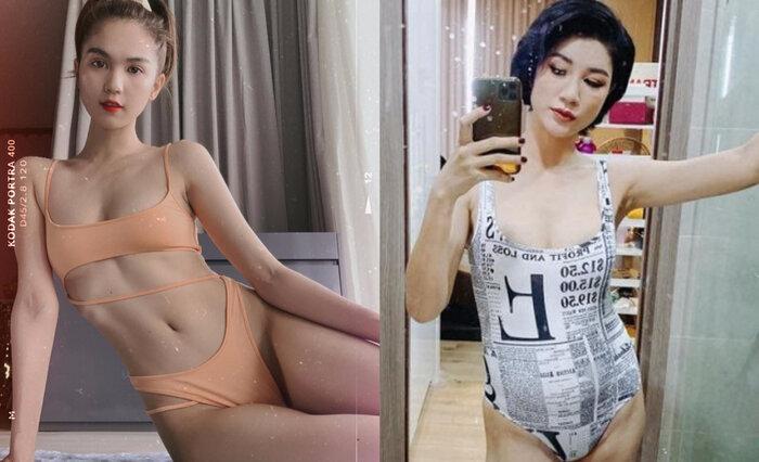 Trang Trần hồn nhiên check eo Ngọc Trinh ngay chốn công cộng-6