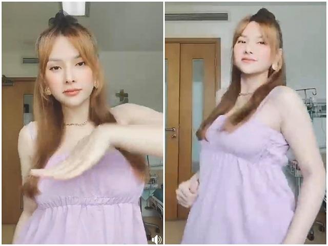 Thu Thủy ôm bụng bầu 6 tháng quẩy sung hơn cả dân Tik tok chuyên nghiệp-1