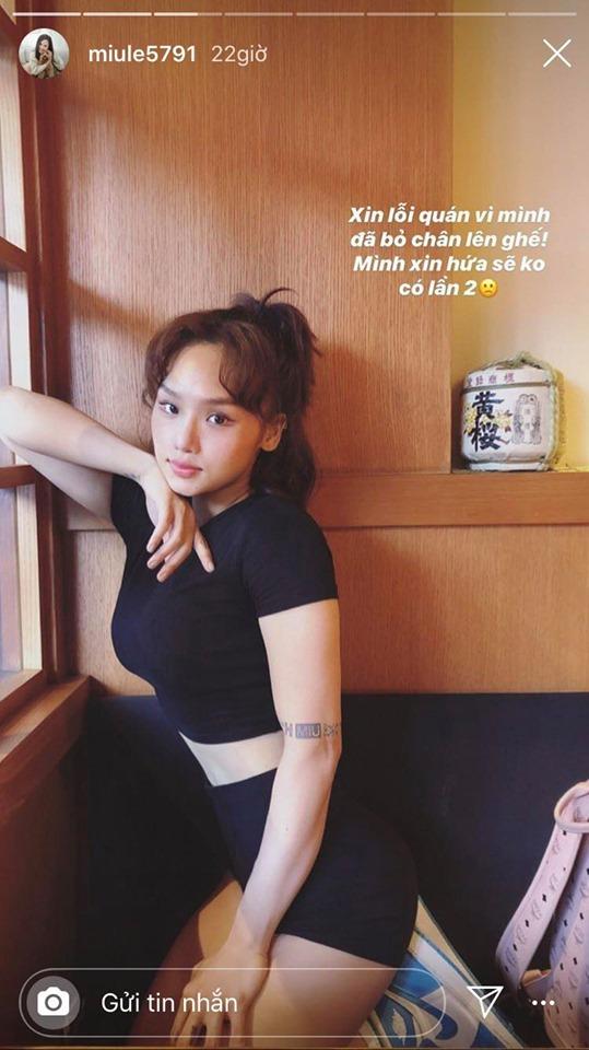 Miu Lê chuộng mốt quần biker nhưng liên tiếp để hằn vùng tam giác kém duyên-7