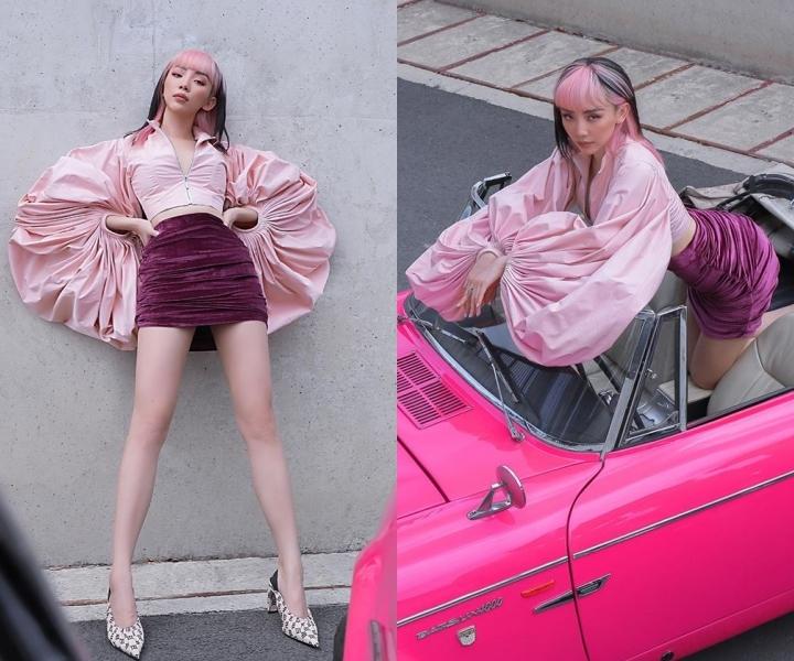 Trang phục hồng cánh sen khó nhằn được Chi Pu - HHen Niê cân đẹp-6