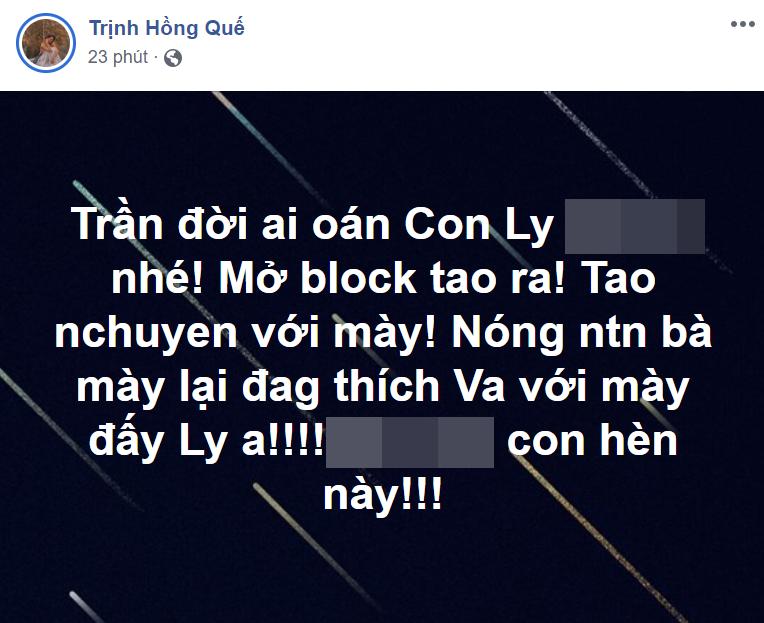 Bị Hồng Quế chửi đích danh con hèn, Lưu Đê Ly phản dame cực gắt-1