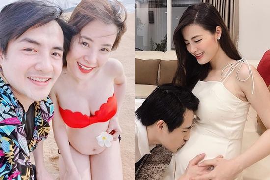 Đông Nhi khoe ảnh full bụng bầu 5 tháng