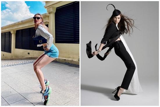 Hoa hậu Khánh Vân nhón chân tạo dáng khó như siêu mẫu Coco Rocha