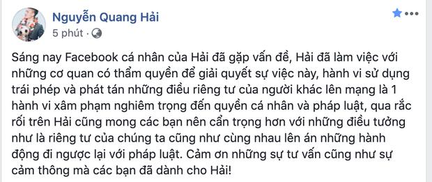 Quang Hải nói gì khi Facebook bị hacker tung nhiều tin nhắn nhạy cảm?-1