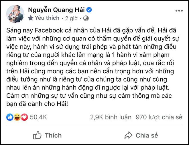 Bị tổng công kích khi lộ tin nhắn nhạy cảm, Quang Hải làm điều chưa từng có với antifan-2