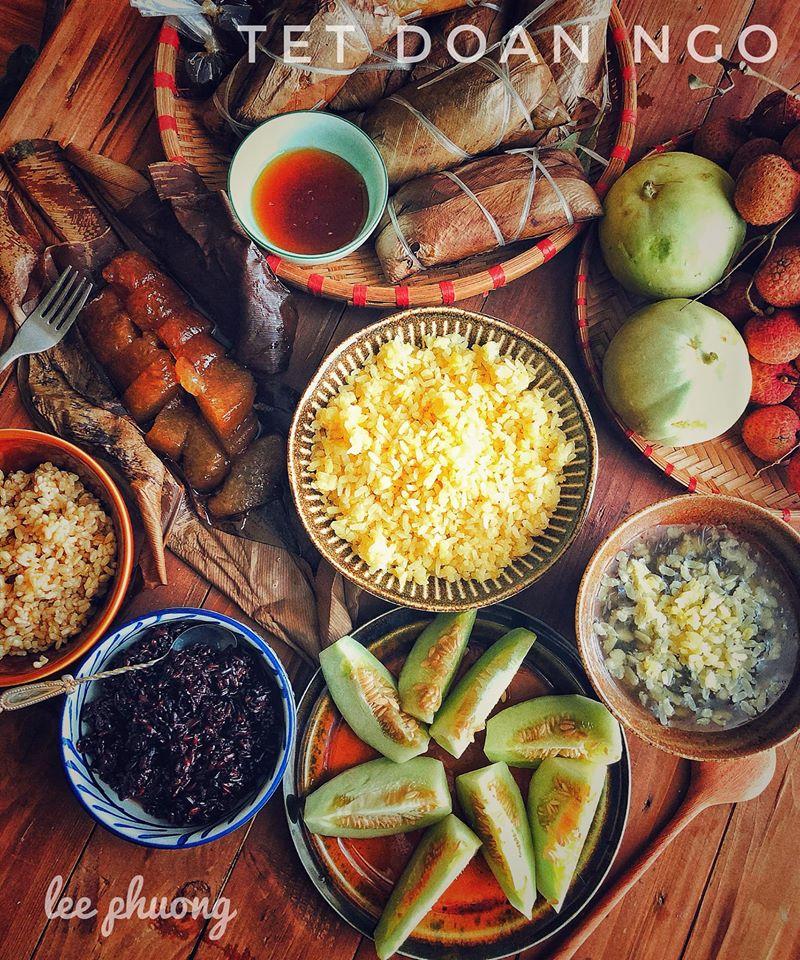 Đến hẹn lại lên, chị em đu trend khoe mâm cỗ cúng Tết đoan ngọ 7 sắc cầu vồng-1