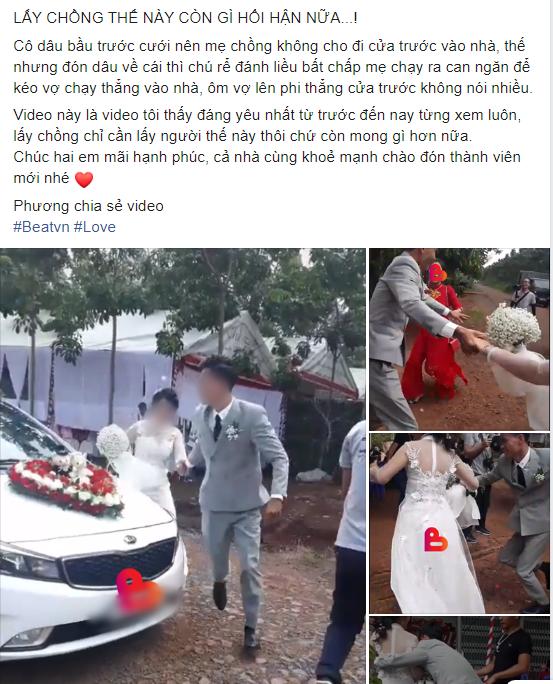 Mẹ chồng bắt đi cửa sau vì ăn cơm trước kẻng, chú rể chơi lớn bế vợ phi thẳng vào nhà-1