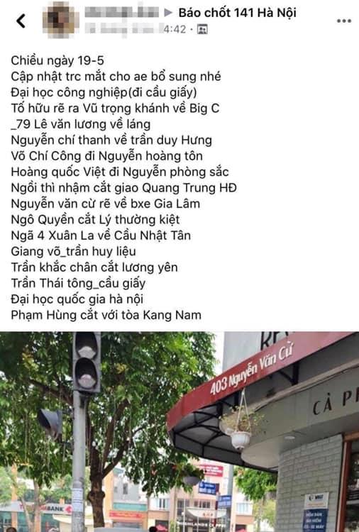 Báo chốt 141 Hà Nội trên Facebook, một đối tượng bị xử lý-1