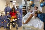 Hoa hậu Colombia xuất viện sau phẫu thuật cưa chân