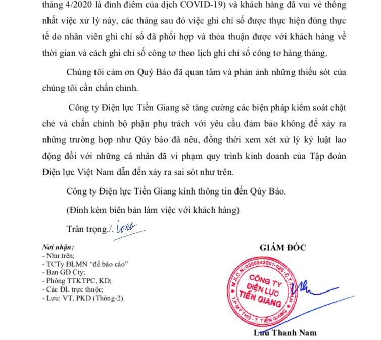 EVN Tiền Giang nhận sai sót hoá đơn tiền điện 6 tháng liền giống nhau-2