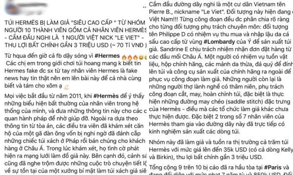 Đường dây sản xuất túi hiệu Hermes trăm triệu bị phanh phui, chị em làm sao phân biệt?-1