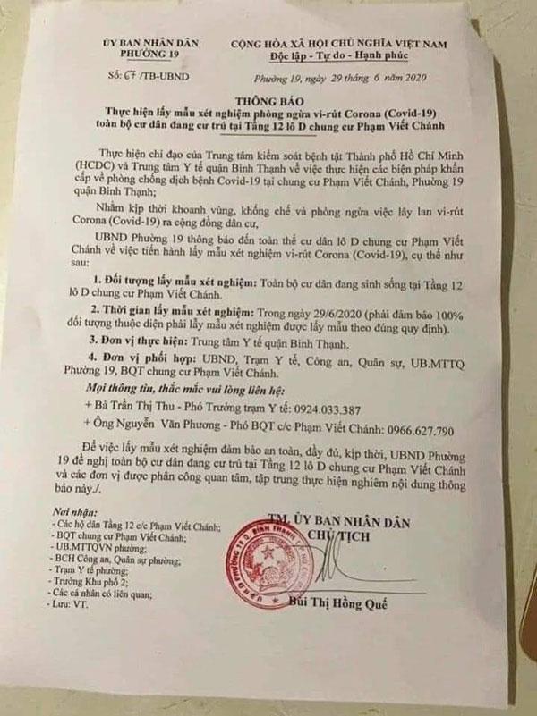 Bộ Y tế lý giải về BN 326 tái dương tính Covid-19 và văn bản xét nghiệm máu đang lan truyền MXH-1