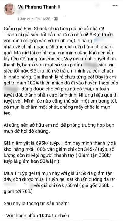 Bị phạt nặng vì bán mỹ phẩm không nguồn gốc, nhà văn Gào vẫn tận dụng thanh lý giá rẻ-6