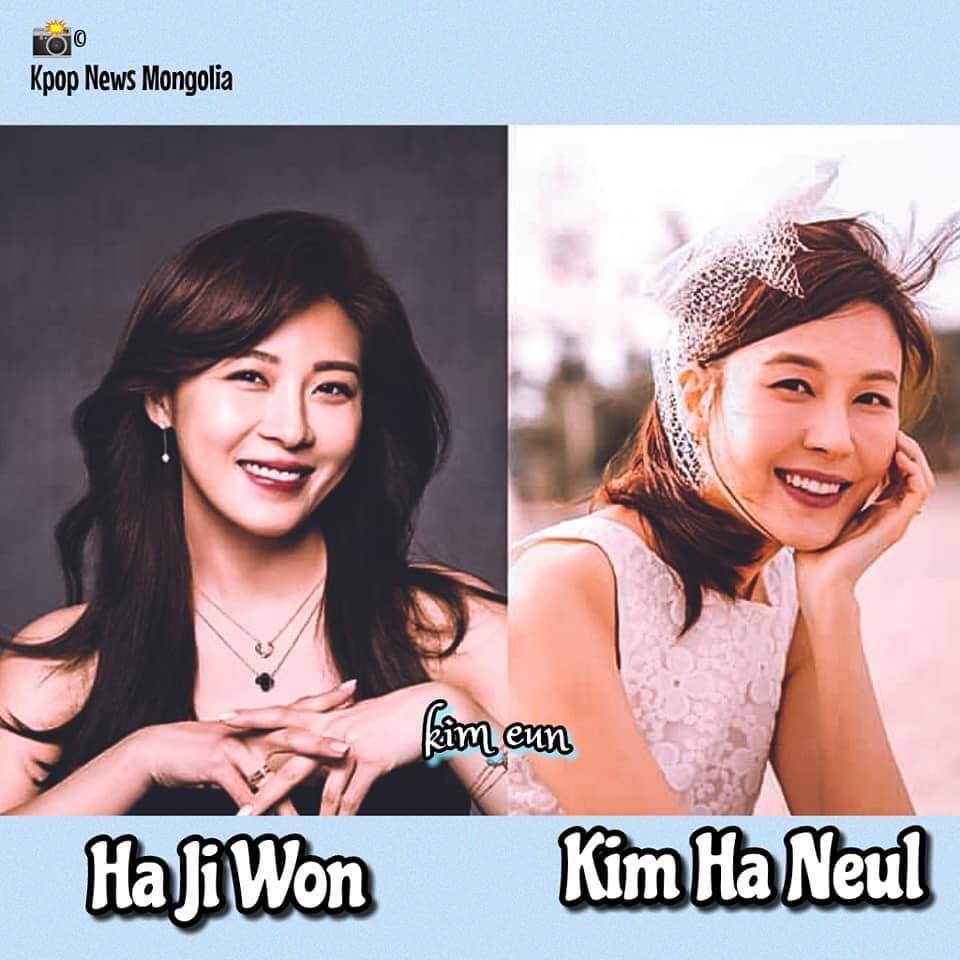 Chụp hình cùng một góc mặt cùng nụ cười thương hiệu, Ha Ji Won và Kim Ha Neul như được đúc từ một khuôn.