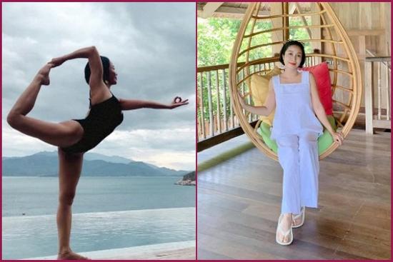 Đi du lịch cùng chồng, Ốc Thanh Vân tranh thủ khoe dáng nóng bỏng với những thế yoga cực đỉnh