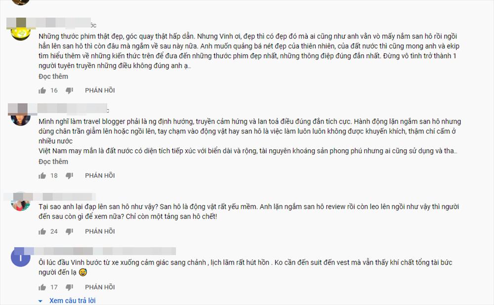 Phạm Quỳnh Anh - Quang Vinh dẫm đạp lên san hô khi lặn biển-8