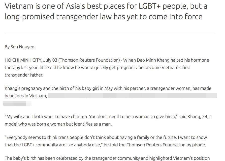 Người đàn ông đầu tiên sinh con ở Việt Nam được báo nước ngoài ầm ầm đưa tin-3