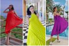 Dàn mỹ nhân Việt đồng loạt lăng xê váy cổ yếm xếp li bay bổng khi đi nạp 'vitamin sea'