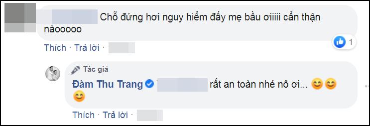 Bụng bầu to sắp đến ngày sinh, Đàm Thu Trang tạo dáng nhìn sợ nổi gai ốc-3