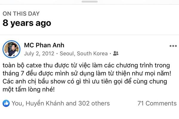 MC Phan Anh nói về ồn ào từ thiện 4 năm trước: Làm từ tâm, lấy tiền túi ủng hộ-2