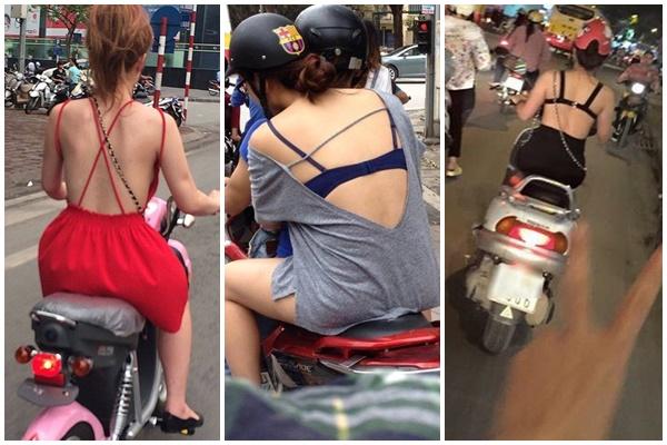 Để nguyên lưng trần dạo phố Hà Nội, cô gái trẻ gây tranh cãi vì thời trang phang thời tiết-2