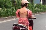 Để nguyên lưng trần dạo phố Hà Nội, cô gái trẻ gây tranh cãi vì 'thời trang phang thời tiết'