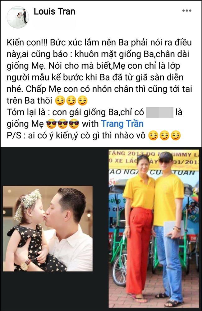 Trang Trần khóc tiếng Mán khi chồng vơ hết nét đẹp của con về mình-1