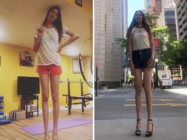 Cô gái có đôi chân 1,34m, dài thứ hai thế giới, nhìn sang bố mẹ còn choáng váng hơn-4