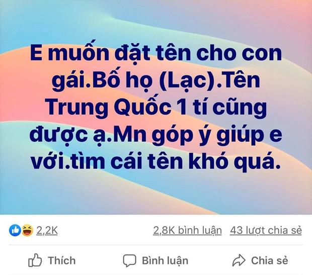 Một post xin tư vấn đặt tên con gái họ Lạc, mẹ trẻ nhận 3k câu trả lời cười sái hàm-1