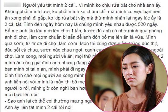 Cơm nước tinh tươm mời bố mẹ người yêu, cô gái không ngờ nhận 2 cái tát điếng người từ bạn trai