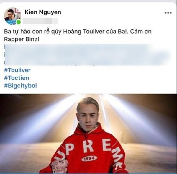 Bố đẻ Tóc Tiên gọi Hoàng Touliver là con rể quý-2