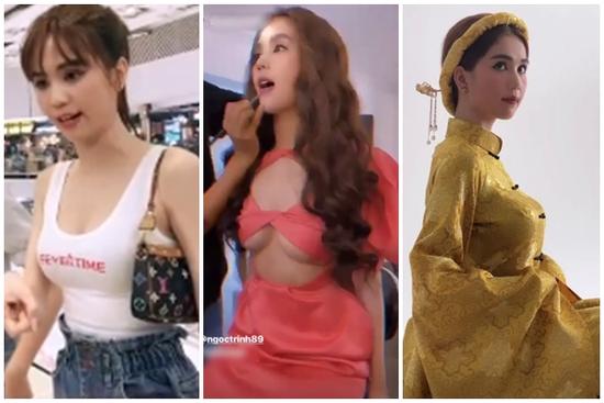 Khả năng biến hóa vòng 1 'thoắt phồng thoắt xẹp' điên đảo của Ngọc Trinh