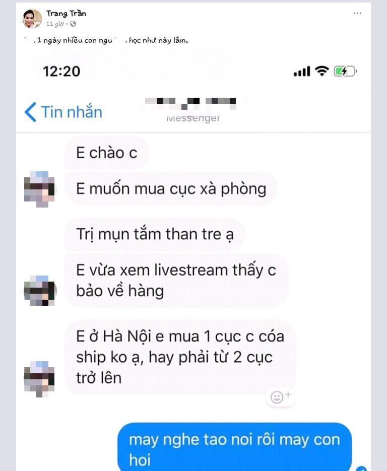 Trang Trần bán hàng online nhưng chửi từ khách đến nhân viên với những ngôn từ tục tĩu-1