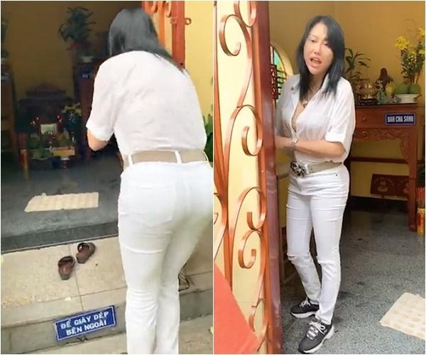 Vô tư mang giày vào cúng Tổ nghề, Phi Thanh Vân nhận nhiều gạch đá-1