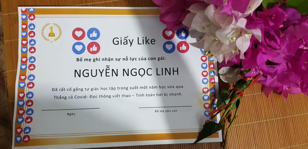 Bố tổ chức lễ bế giảng cho con: Tặng giấy ngàn like thay cho giấy khen ở trường-2