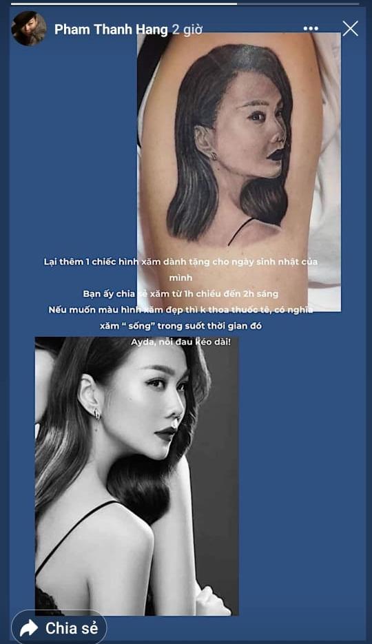 Mừng sinh nhật Thanh Hằng, fan chịu đau 12 tiếng để xăm hình siêu mẫu-1